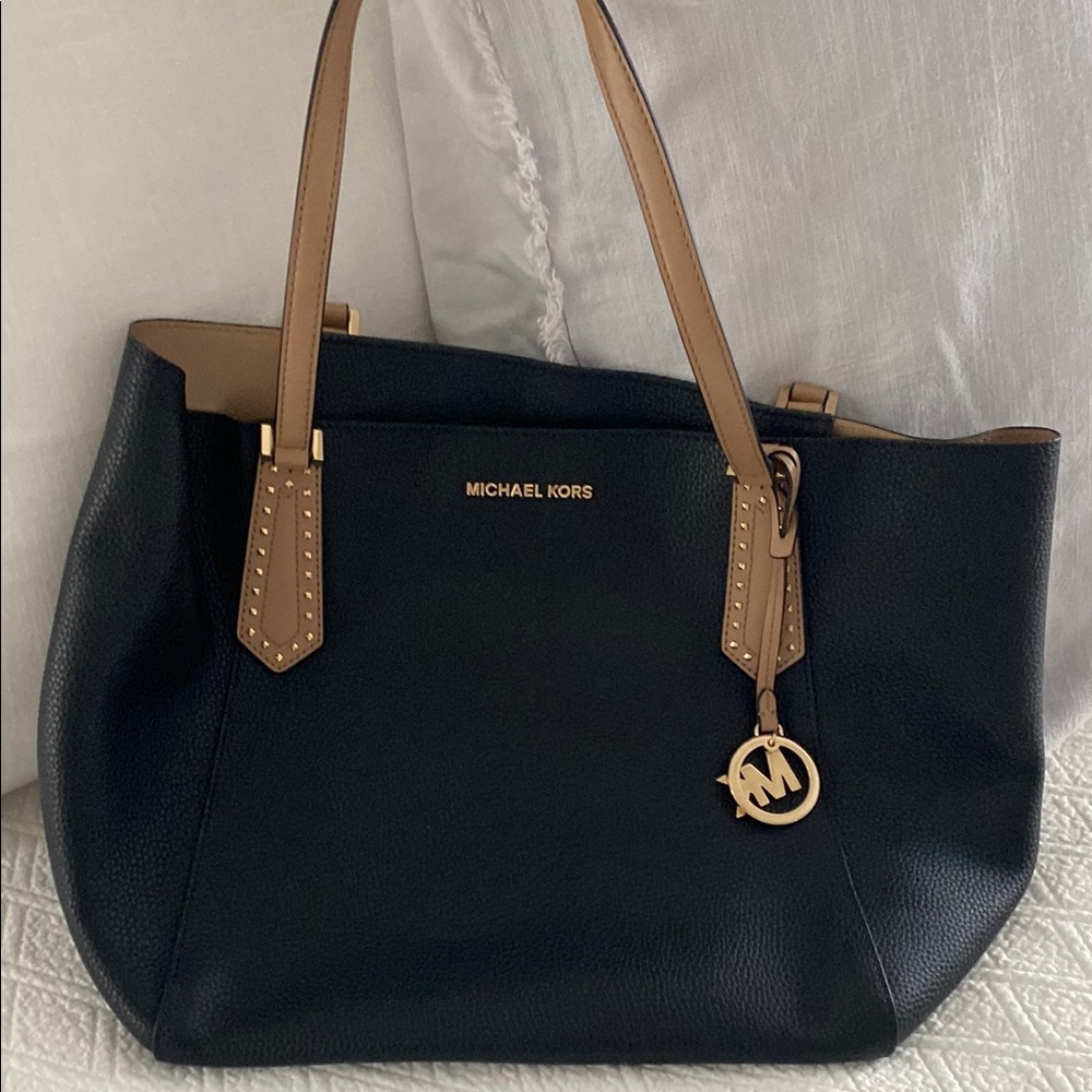 Michael Kors Black and Tan Women's Bag